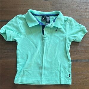 Sz 4T excellent condition. Knit 100% cotton Nautica Kids Polo in Light Green